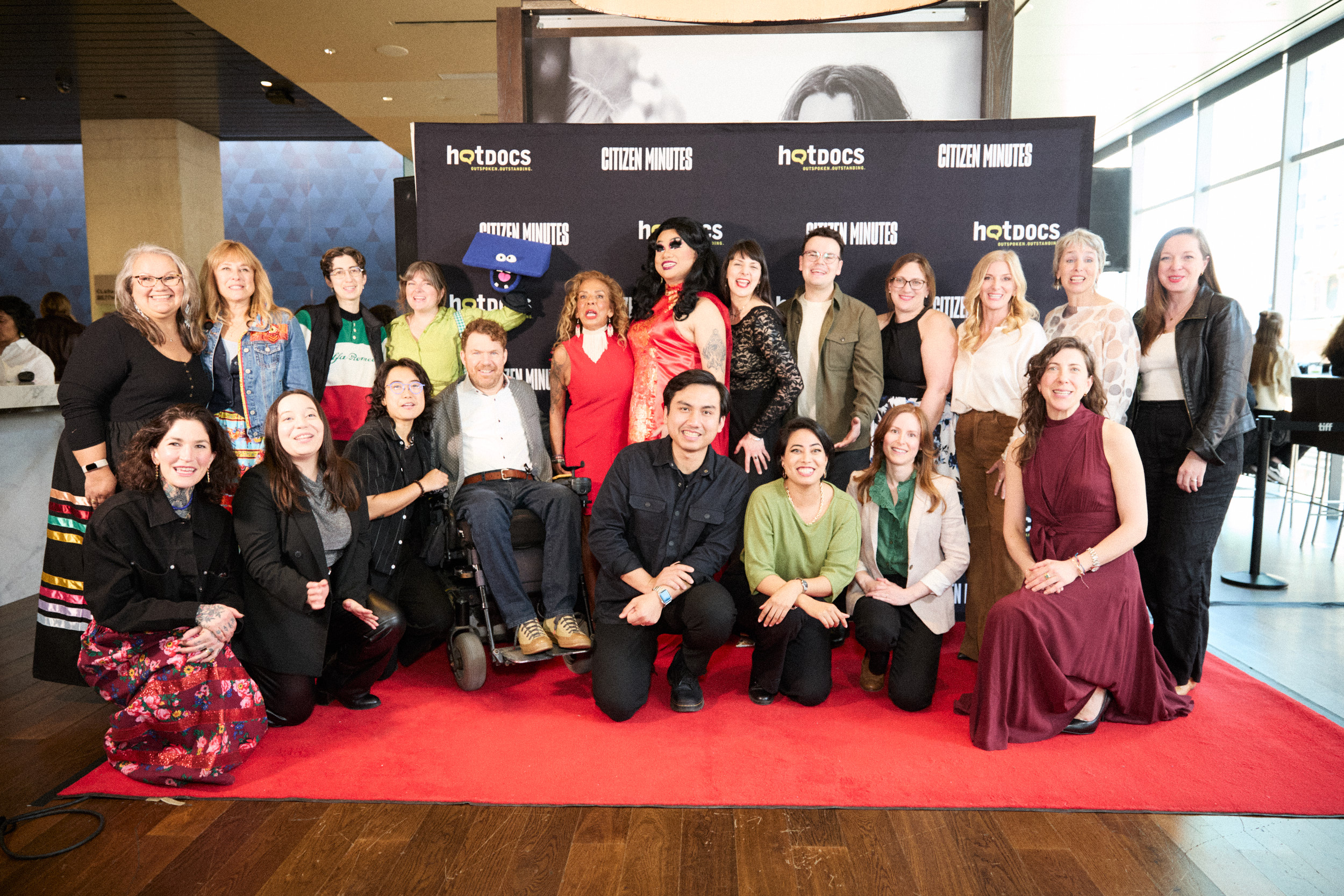 Citizen Minutes 3 Filmmakers and Changemakers on red carpet posing at world premiere